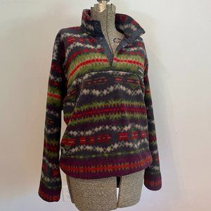 Patagonia RARE 90's Synchilla Snap Fleece Pullover- Navajo Aztec Sacajawea M